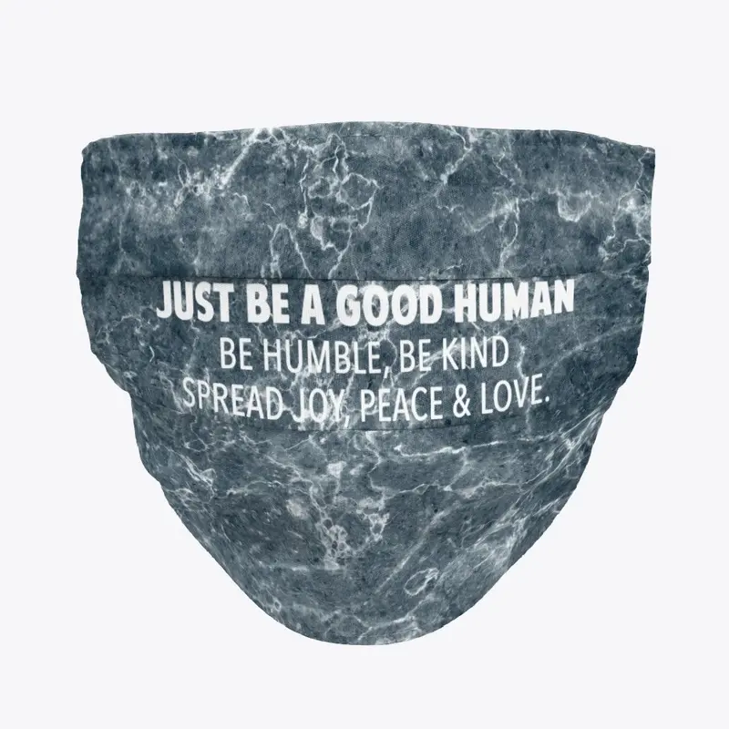 BLACK MARBLE GOOD HUMAN | WHITE LOGO