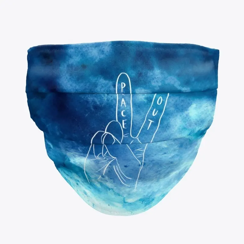 BLUE TIE DYE PEACE OUT | WHITE LOGO