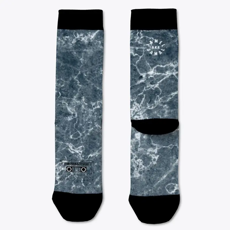 BLACK MARBLE THROWBACKNESS | WHITE LOGO