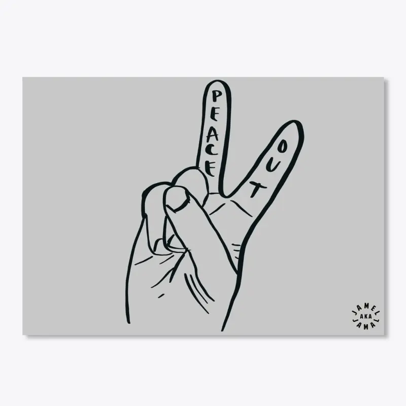 PEACE OUT | BLACK OUTLINE