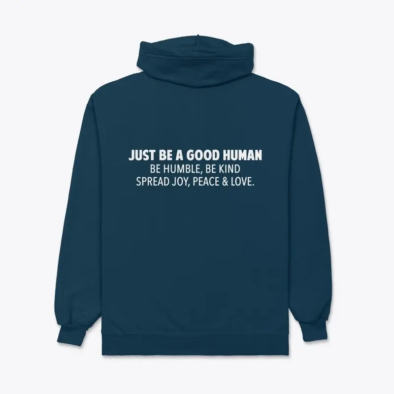 GOOD HUMAN ZIP HOODIE | WHITE LOGO