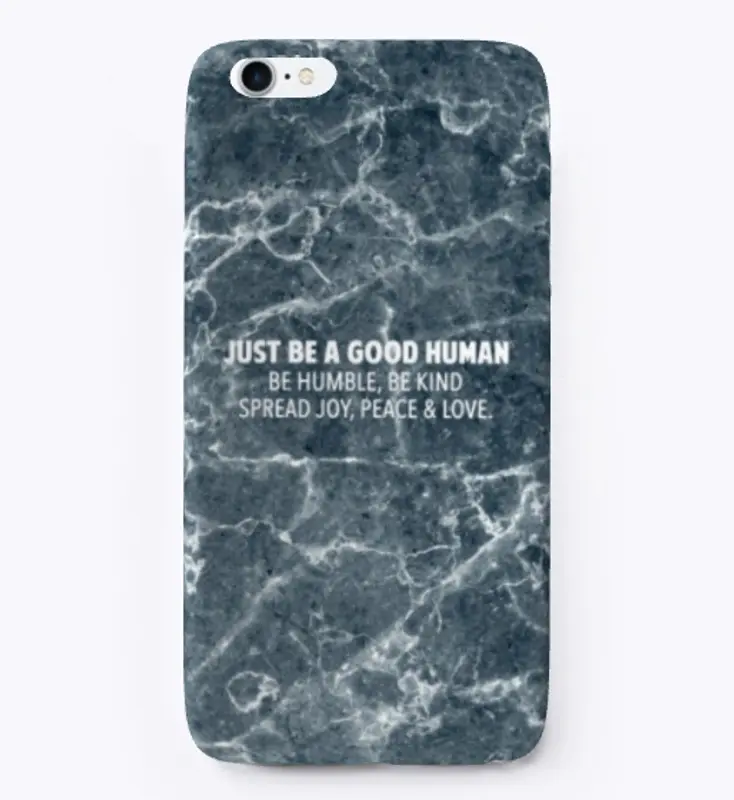 BLACK MARBLE GOOD HUMAN | WHITE LOGO