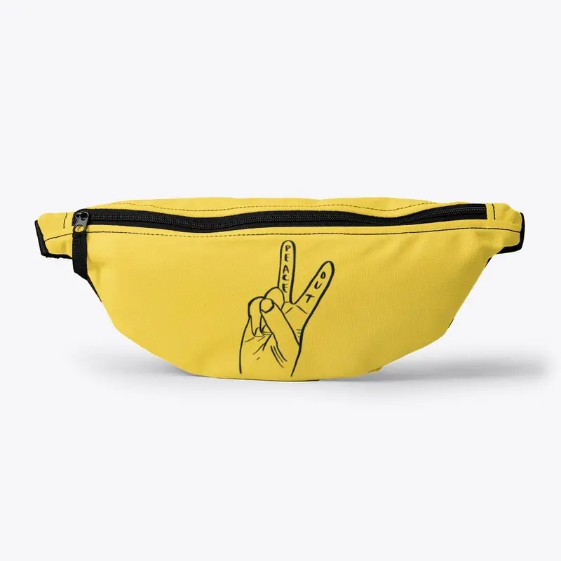 PEACE OUT FANNY PACK | BLACK OUTLINE