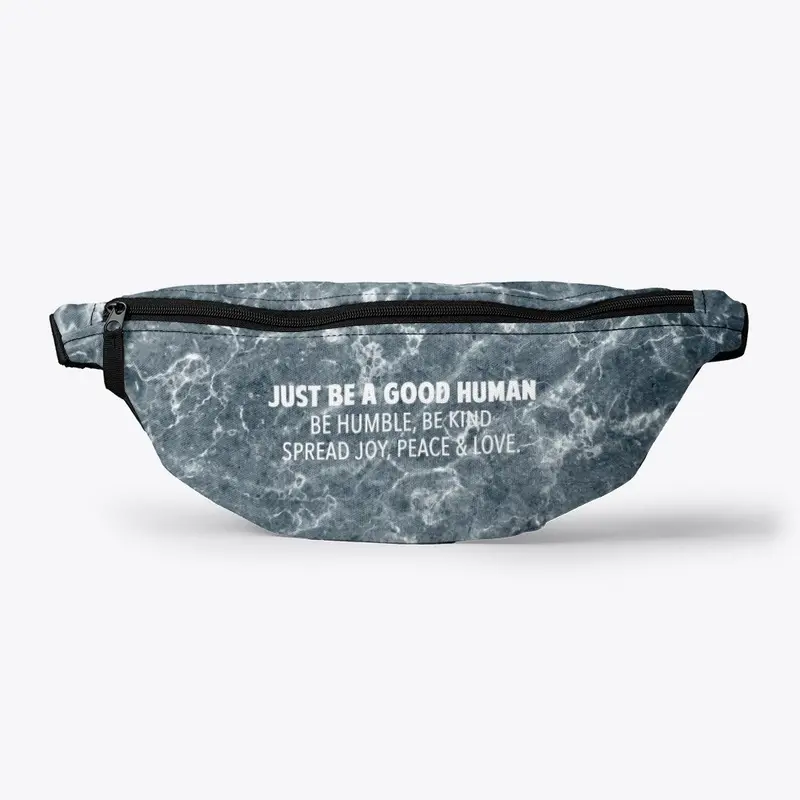 BLACK MARBLE GOOD HUMAN | WHITE LOGO